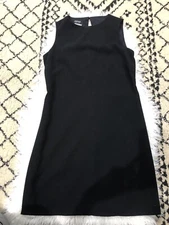 VTG Esprit De Corp Dress 7/8 Black Round Neck Sleeveless Formal Business Y2K.YY