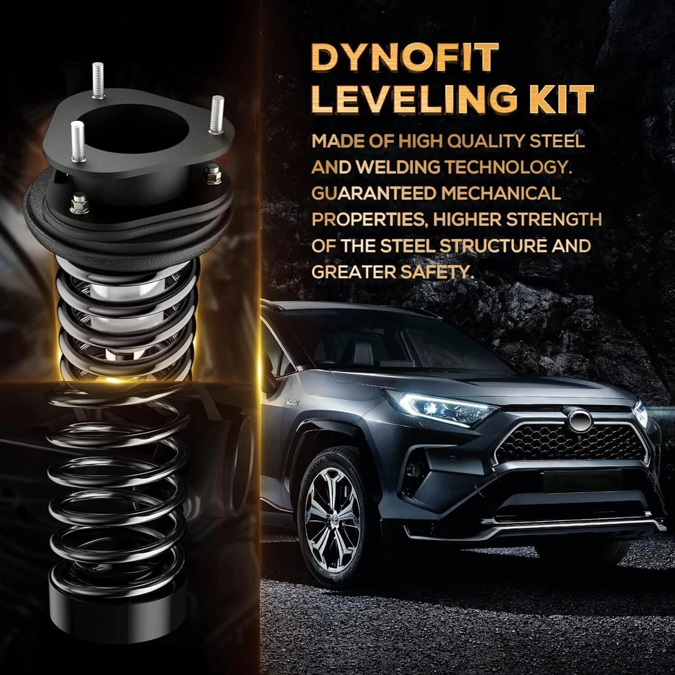 Kits de elevación delantera + trasera de 2", espaciador de resorte helicoidal para Toyota RAV4 2006-2018 negro Foto 4 de 4