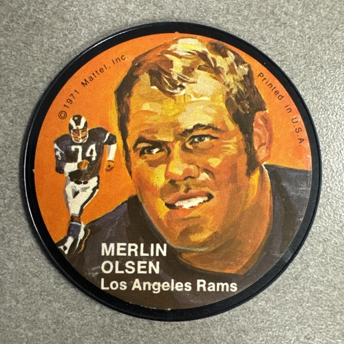 Merlin Olsen Los Angeles Rams Football 1971 Mattel Instant Replay Disc Record