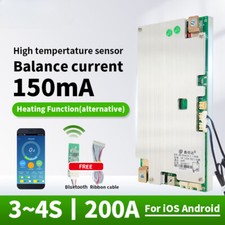 Smart BMS 4S 12v Lifepo4 200A Free Bluetooth Li-ion Battery Balance Board BMS12V