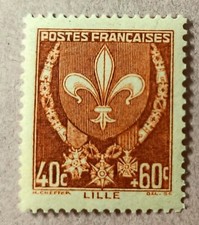 3C -Timbre France YT  527- Neuf ** année 1941 "Lille"