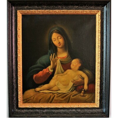 Kopie eines antiken Gemäldes ''Madonna mit Kind''