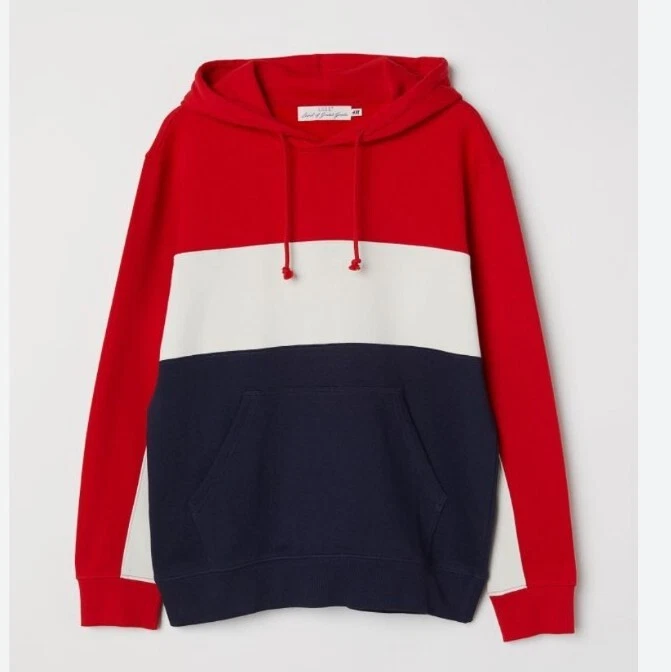 Red white and store blue hoodie h&m