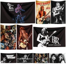 Ozzy Osbourne with Randy Rhoads Rock Band Flag Banner Wall Tapestry + Grommets