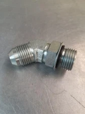 6802-06-06  3/8" MALE JIC X 3/8" MALE O-RING BOSS 45 DEGREE HYDRAULIC FITTING