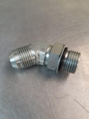 6802-06-08  3/8'' MALE JIC X 1/2'' MALE O-RING BOSS 45 DEGREE HYDRAULIC FITTING