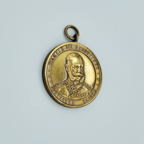 German Kaiser Wilhelm medal military veteran Bavaria Lichtenfels award brass old - Picture 5 of 12