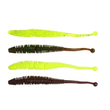 Dr.Fish Lot10 Sandworm Soft Plastic Worm Ice Fishing Silicone 3.15" Bass