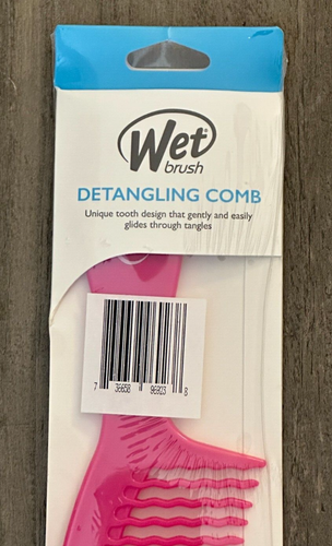 Wet Brush Detangling Comb Pink Wave Tooth # 0620W-PK - Picture 3 of 7