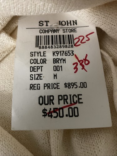 NWT St John Knit $1795 Dress in Cream M Fit S - Picture 4 of 14