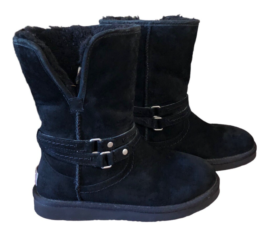 UGG Womens Palisade Short Suede Boot Black Size 6