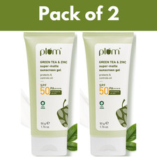Plum Green Tea Zinc Super-Matte Gel Sunscreen SPF 50 PA Non-Sticky 50g