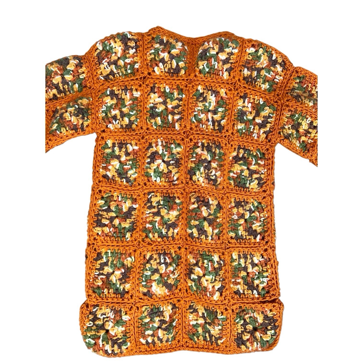 VTG GRANNY SQUARE PATCHWORK JACKET SWEATER HIPPIE… - image 15