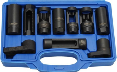 #ad 10Pcs Oxygen Sensor Socket Set Sensor Oil Pressure Sending Unit Removal Tool $40.99