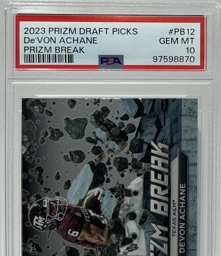 De’Von Achane Rookie PSA 10 - 2023 Panini ‘Prizm Break’ -Dolphins, Aggies, Speed - Image 2 of 4