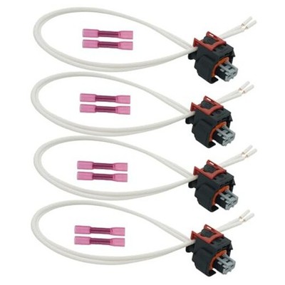 Pcs 2 Wires Equipment Fuel Injector Repair Wiring Harness Pigtail Plug Fit 4