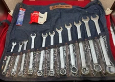 Wright Tool 11pcs Wrench Combination Set 11 Piece SAE 711 3/8” Thru 1”