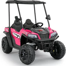 24V Ride on Toy for Big Kid,Ride on Car 2 Seater W/Sun Shade,Dump Bed & Shovel,4