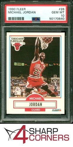 1990 FLEER #26 MICHAEL JORDAN BULLS HOF PSA 10