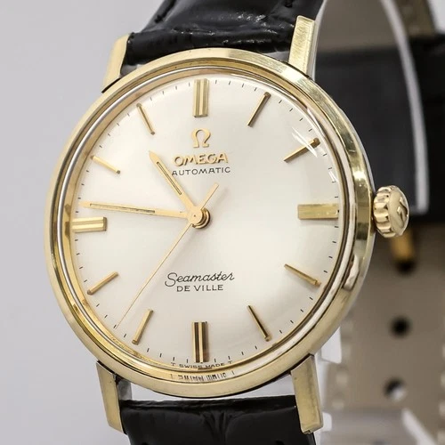 Vintage 1960s **NEAR MINT** OMEGA Seamaster De Ville Cal.552 Auto Gold 34mm Mens