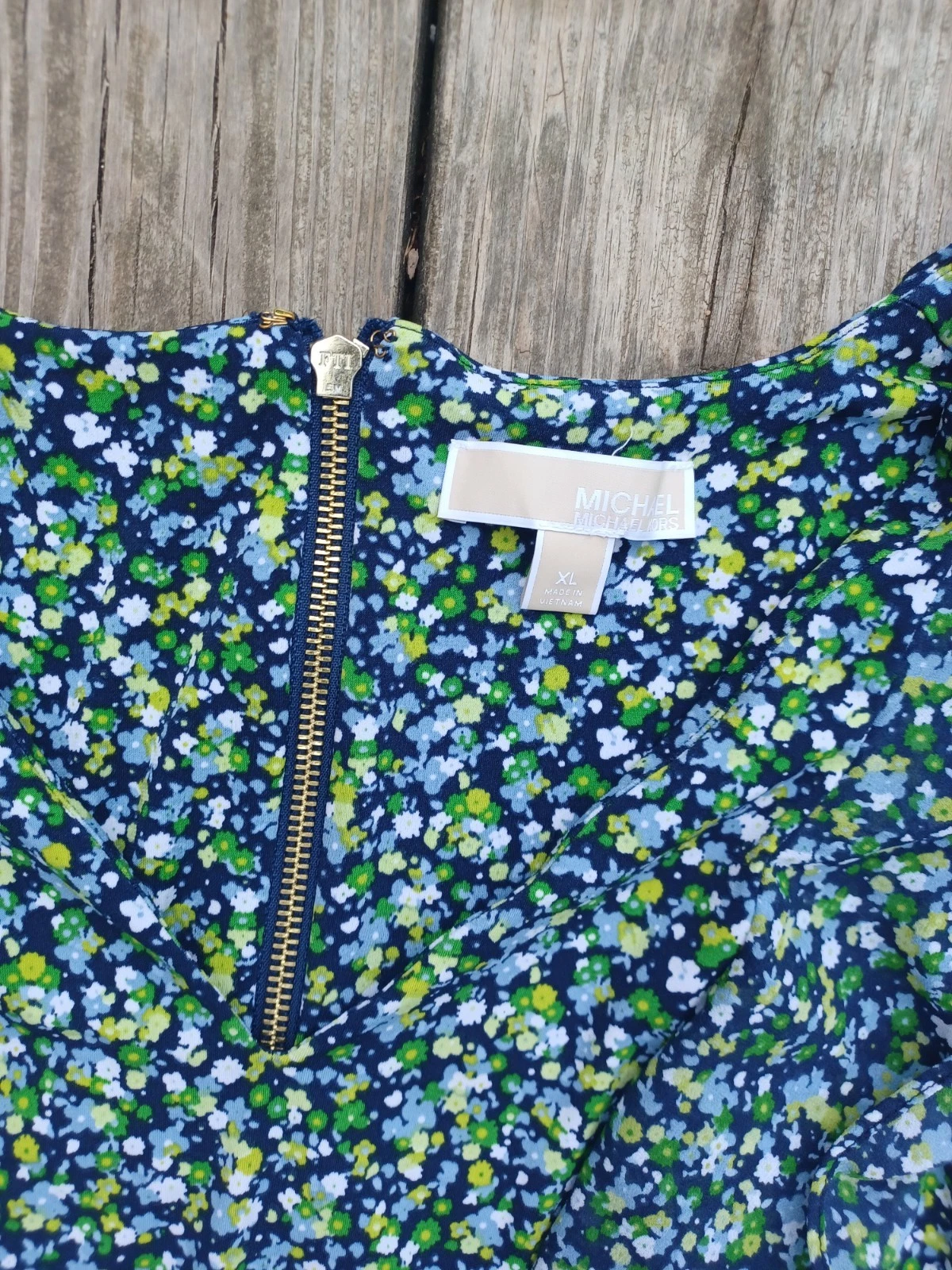 Abito Michael Kors floreale con volant XL