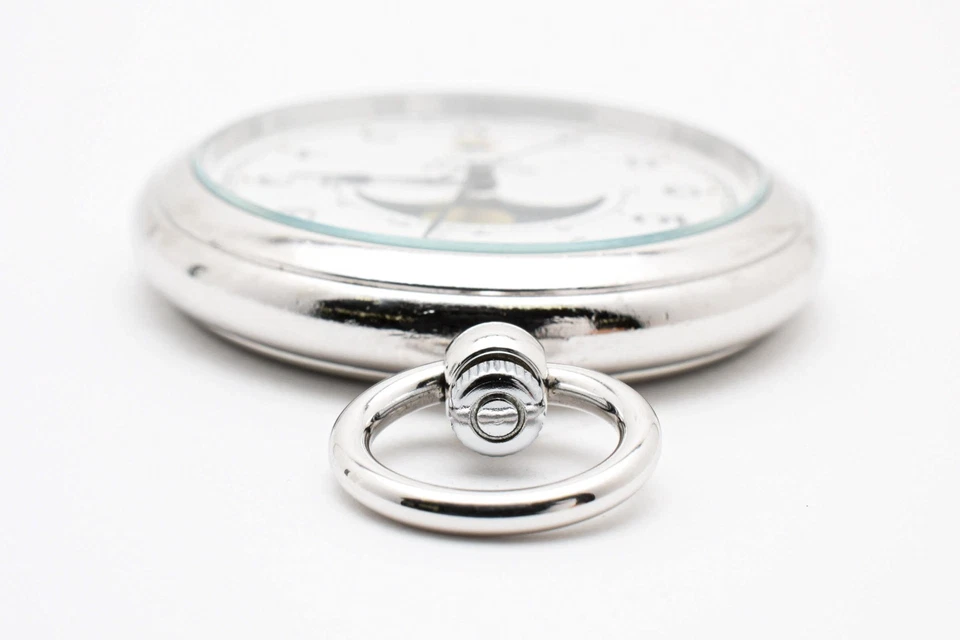 New Batt [Vintage] SEIKO V338-0010 Alba Succes Moon Phase Quartz Pocket Watch - Image 4 of 4