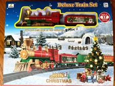 Juego de tren de lujo FENFA Feliz Navidad 17 piezas con luces y sonidos 1600A-7C