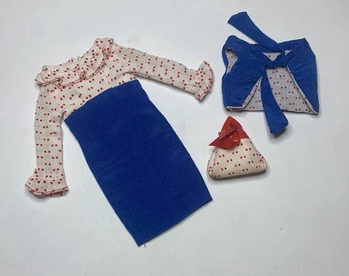 Vintage 1966 Mattel Francie CONCERT in the PARK #1256 ~ Dress, Vest, Purse