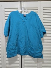Lot of 5 Cherokee And Others Scrubs Top Pullover Turquoise Blue Size 2XL