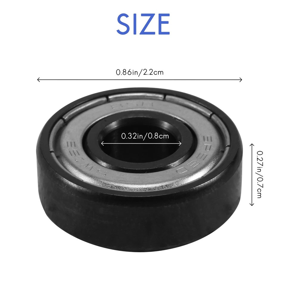 16 керамических подшипников 608 8X22X7 мм ABEC-11 6 белых шариков ZrO2 для скейтборда 7132 - Изображение 4 из 4