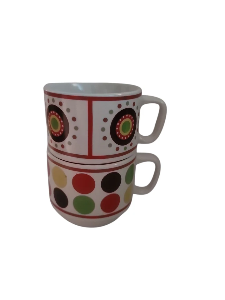Cypress stackable Christmas mugs without the stand 4 mugs, good condition - Image 2 of 4