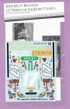 1/24 JWTBM 2004 #17 MATT KENSETH DEWALT/SMIRNOF ICEFORD TAURUS DECAL SHEET