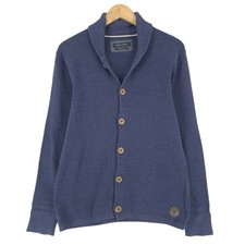 Marc O'Polo Vintage Knit Cardigan Blue Cotton Regular Long Sleeve M