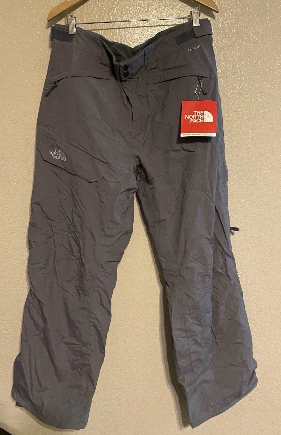 The North Face Waterproof Pants Zinc Gray Men’s Large Regular NEW with Tags