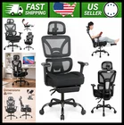Ergonomic Office Chair with Footrest - High Mesh Back Computer Desk Chair |
