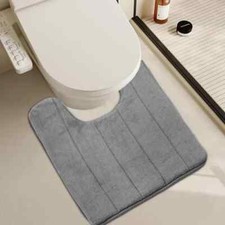 Bathroom Mats Toilet Mat Anti-skid Toilet Bath Mat U-shaped Absorbent Bath Rugs