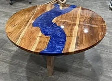 36" Epoxy Table Top, Epoxy Resin Table Tops, Handmade Table, Wooden Dining Table