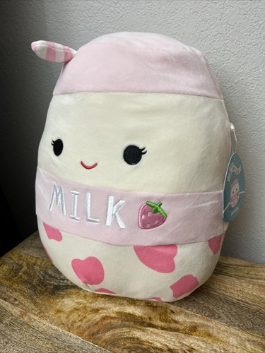 Squishmallows Amelie Strawberry Milk Pink 14” NEW - Picture 2 of 8