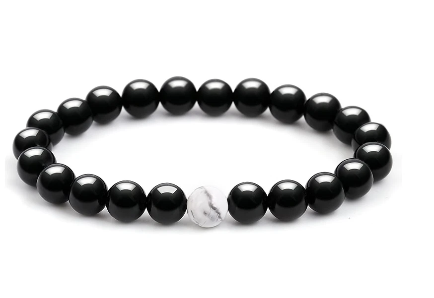 Obsidian rock deals bracelet