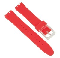 Minott Ersatzband 17Mm | Silikon Rot Passend Zu Swatch Gent 27179