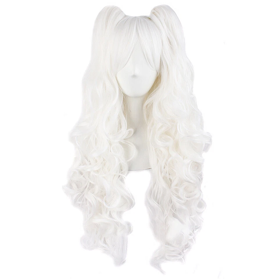 Mapof Beauty 28" Largo Ondulado Cosplay Pelucas Lolita Rizado Ondulado 2 Cabello Cola de Caballo Foto 3 de 4