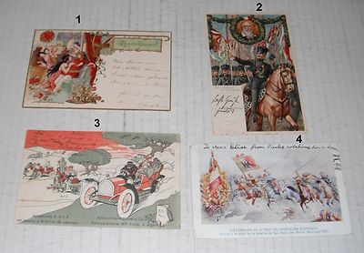 Postcards--Foreign--4 different--RC....about 100 years old..some German