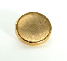 8-5/8" Depressed Center Gold Tone Shank Back Metal Buttons BDY602