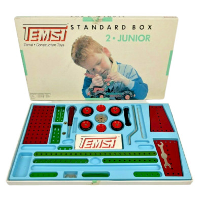 Temsi Vintage Construction Toy Set in Original Box 1970's