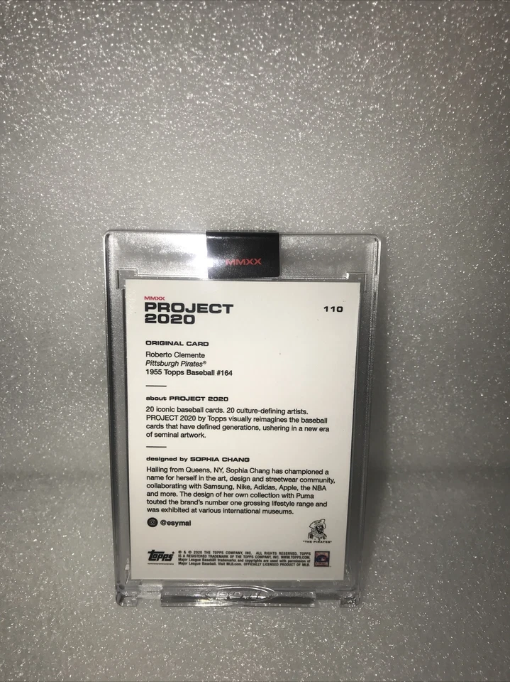 Topps PROJECT 2020 Card 110 - 1955 Roberto Clemente by Sophia Chang - Image 2 of 4