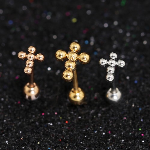 Gem Crystal Ear Cartilage Helix Ring Bar Stud Ear Cuff Climber Piercing Earring - Picture 259 of 268