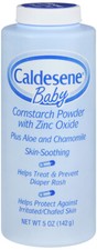 Caldesene Baby CORNSTARCH POWDER With Zinc Oxide 5 oz 2 pack BLUE