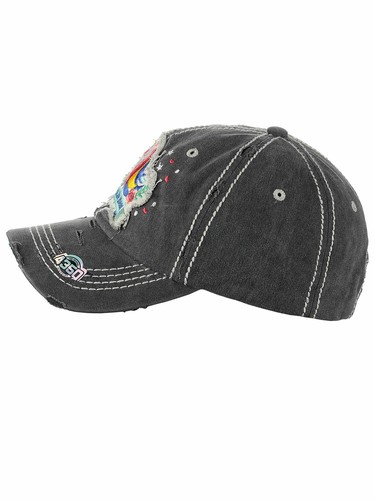Ceci® Womens Baseball Cap 'Unicorns Are Real' Distressed Vintage Embroidered Hat - Picture 7 of 20