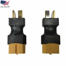 2 Male Deans Type T-plug to Female XT60 RC Battery Adapter US NEW