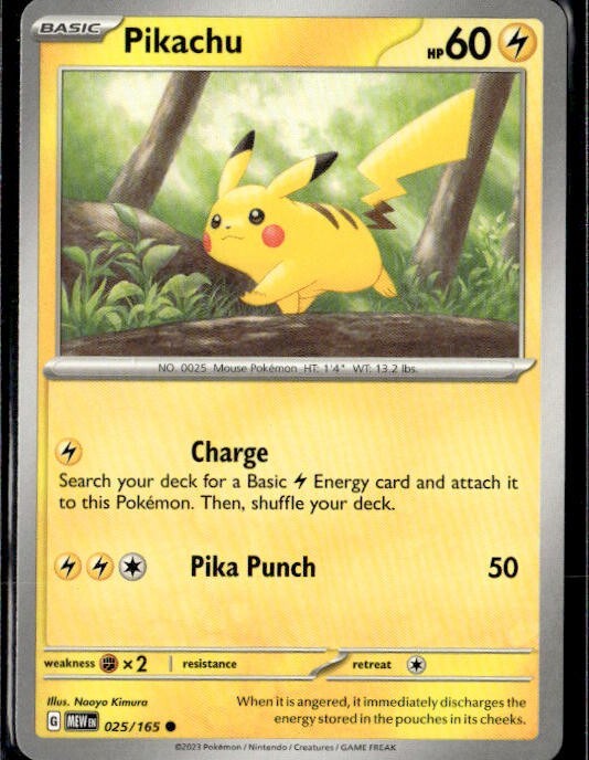 2023 Scarlet & Violet 151 Pikachu 25/165 | eBay